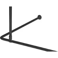 KS Handel 24 Aluminium Winkelstange Eckstange schwarz 3er