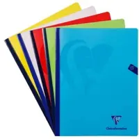 Clairefontaine 5x Notizbuch Mimesys, Fadenbindung, 24x32 cm, 96 Blatt 90g, kariert 5/5, Einband aus Polypropylen - Sortiert 309342C