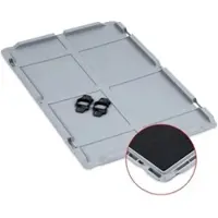 Proregal 10x Scharnierdeckel Set Eurobox NextGen mit Schaumstoff und 2 schwarze Schiebeschnappverschlüsse | BxT 30x40cm |¬†Eurobehälter