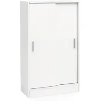 KADIMA DESIGN Aktenschrank – Weiß, 60x107,5x28,5 cm, Holz, schmal, Stauraum für Büro & Flur