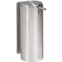 BRILLANTBAD BIVA Seifenspender Edelstahl matt 66x165x120 mm, 300 ml für Bad & Küche >> zum Kleben