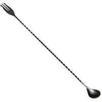 Fuchs Gastronomiebedarf Poseidon Barlöffel, Cocktaillöffel mit Olivengabel, 1 Stück