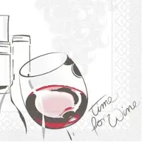 Mank Tissue Serviette Time for wine, 24 x 24 cm, 150 Stück -