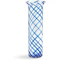 &Klevering - Yogu Vase 42 x Ø 11 cm, spiral blue
