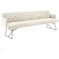 KAWOLA Esszimmerbank CHARME Cord cremeweiß 206cm
