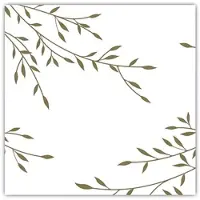 Ava 25 Papierservietten 40x40cm Stoffähnliche Tischservietten Zweigenmotive Einweg