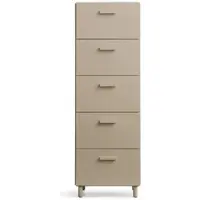 String - Relief Kommode mit Beinen, hoch, 41 x 41 x 115 cm, beige