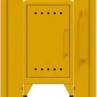 Bisley Fern Mini Ablageschrank aus Metall | Beistellschrank im Retro-Instustrial Design in sunflower