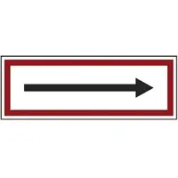 LimarLite Feuerwehrzeichen Zusatzschild »Richtungspfeil rechts« 29,7 x 10,5 cm Folie (0,4, 29.7x10.5 cm
