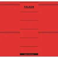 Falken 11286754 Ordner-Rückenschild, Etiketten 60 x 190 mm selbstklebend für 8 cm breite Ordner - Rot