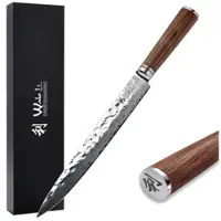 Wakoli Nussbaum Damast Fleischmesser I 25 cm Klinge I Nussbaumholzgriff