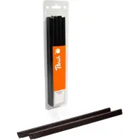 Peach Plastik Klemmschienen A4 | 8mm | schwarz | 100 Stk. | PBS408-02