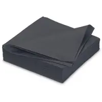 Ava 25 Servietten stoffähnlich 40x40cm Airlaid saugstark Einweg Tischservietten zum Falten Einfarbige Papierservietten für Hochzeit Geburtstag Party Black