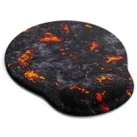 Titanwolf Gaming Mauspad mit Handgelenkauflage, Office Gel Mousepad mit Handgelenkpolster, Lava