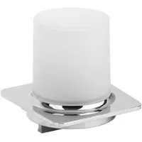 BRILLANTBAD BORGANIC Seifenspender Edelstahl poliert Kunststoff Weiß 100x115x100 mm, 200 ml für Bad & Küche >> zum Bohren