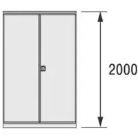 Bito Flügeltüren B 1300 mm x H 2000 mm, lichtgrau