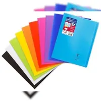 Clairefontaine 30x Koverbook, Heft 24x32 cm 48 Blatt 90g, französische Lineatur Seyès, Einband aus transparentem Polypropylen - Sortiert 981401C