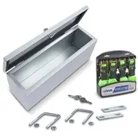 Enva Deichselbox verzinkt - 50x15x20cm + Spanngurt-Set (4 Stück) [Hersteller-Nr. 40986866]