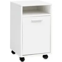 KADIMA DESIGN Rollcontainer Schubladen Tür Ablage Mit Rollen, Weiß 33x38x60 cm