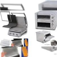 Roband Komplettset Professionelle Burger-Station mit Grill inkl. Zubehör und Eclipse Bun Toaster GSA610S-ET315-FK