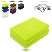 EXKLUSIV HEIMTEXTIL Frottee Spannbettlaken Doppelpack Premium 200 x 220 cm Apfelgrün/Limette