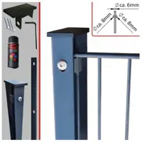 FA-Bausysteme Doppelstabzaun Anthrazit 8-6-8 Leiste 1430 mm 2,5 m