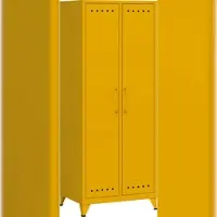 Bisley Fern Maxi Kleiderschrank aus Metall | Metallschrank im Retro-Instustrial Design in sunflower
