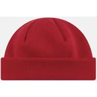 HANSEHELD Strickmütze Seebär Merino Dockermütze kurz flach - Rot
