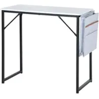 Wellhome - Schreibtisch mit Dokumentenhalter in Off-White 74cm