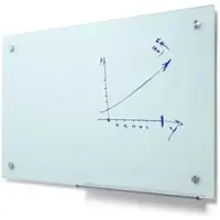 Showdown Displays Showdown Glasboard - 90x60cm - Magnetisch - Weiß - Mit Stiftablage