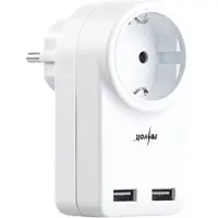 Revolt Steckdose mit 360° drehbarem Doppel-USB-Netzteil, 3,4 A / 17 Watt