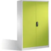 C+P Aktenschrank Acurado mit Drehtüren, 5 Ordnerhöhen, H1950xB1200xT600mm Front Viridingrün Korpus Lichtgrau