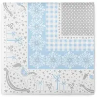 Sovie HORECA Weihnachtsserviette Calypso in Silber-Blau aus Linclass Airlaid 40 x 40 cm, 50 Stück - Ornamente