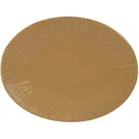 TABLE PASSION Ovale Platte Bohémia 41,5 cm Senf - Gelb Oval Steingut 41.5x32 cm