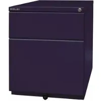 Bisley OBA Rollcontainer mit 2 Schüben aus Metall abschließbar in oxfordblau - Bürocontainer mit Universalschublade & Hängeregistratur, Container mit