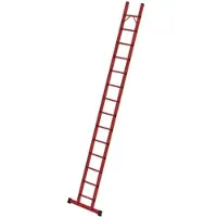 Proregal Sprossen-Anlegeleiter GFK mit Traverse 14 Sprossen