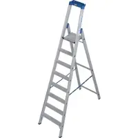 Krause STABILO Stehleiter mit R13 Stufen, 8 Stufen, Arbeitshöhe 3,90 m
