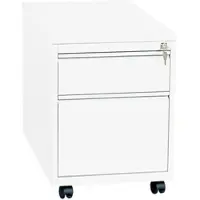 LÜLLMANN Rollcontainer, Frontgriffleiste, 2 Schubladen, 620 x 460 x 590 mm, weiß