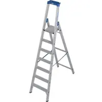 Krause STABILO Stehleiter mit R13 Stufen, 7 Stufen, Arbeitshöhe 3,65 m