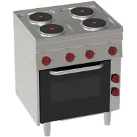 EURAST - Elektroherd mit 4 rundem kochplatten 1 elektrischer umluftofen 440x380 - 700x600x850 mm - 10500 W 400/3V - 42800611