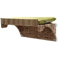 Rohrschneider Fensterliege Cat Comfort Samt oliv Saugnäpfe