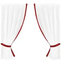 Arsvita Gardinenset mit Stangendurchzug "Satin" 140x120 cm - Rot