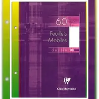 Clairefontaine 10x Zeichenpapier 17x22 cm, Packung mit 30 Blatt 125g, weiß, blanko - Weiß 1360C