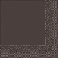 Mank Serviette Tissue in Braun, 40 x 40 cm, 100 Stück, 1/4 Falz - 3-lagig