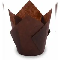 VEPATIM 500x Muffin-Tulip-Wraps O 50 x 85 mm dunkelbraun 160x160 mm