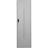 Proregal Sattelschrank Degu | Zylinderschloss | HxBxT 195x60x60 cm | Hakenset | Grau
