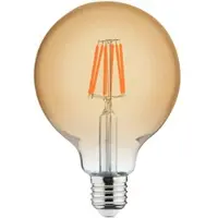 Aigostar 6 W E27 LED Filament Leuchtmittel Kugel Globe 125, Durchmesser 125mm | 550 Lumen | (2200 K) Warmweiß