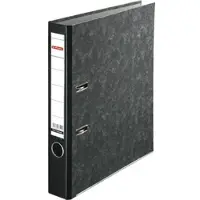 Herlitz Ordner A4 maX.file nature pocket Wolkenmarmor 50mm schwarz Packung mit 10 Stück