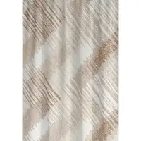 KS Handel 24 Textil Duschvorhang Paint Weiss Beige Braun 240x200 cm, inkl. Duschvorhangringe inkl. Beschwerung