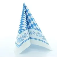 Mank Serviette Airlaid Bayern, 40 x 40 cm, 50 Stück - Rauten Ornamente